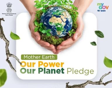 Mother Earth Our Power Our Planet Pledge logo